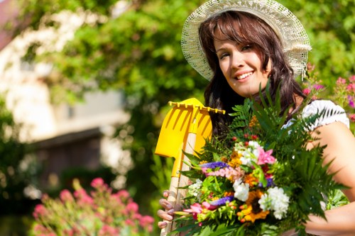 Seasonal planting and maintenance in a Maze Hill garden